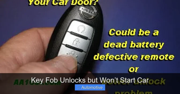 Key Fob Unlocks but Won’t Start Car