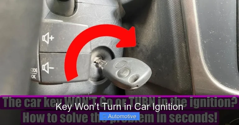 Key Won’t Turn in Car Ignition