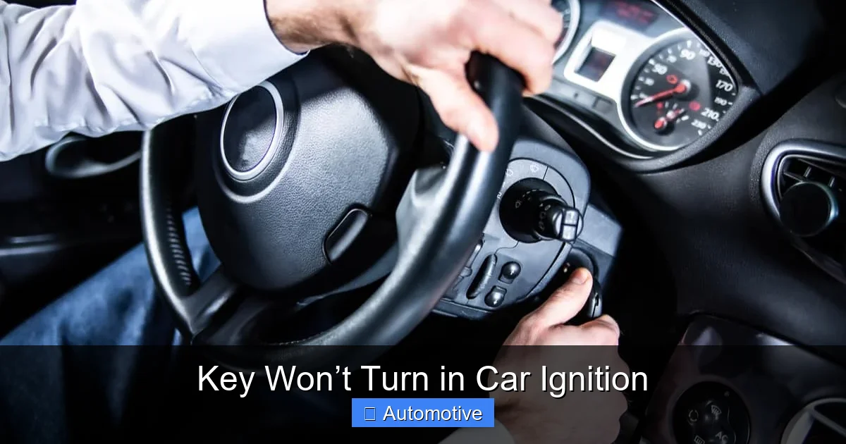 Key Won’t Turn in Car Ignition