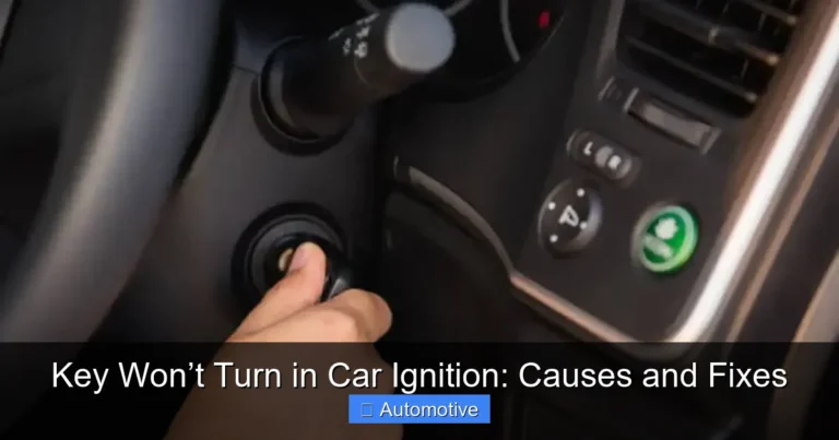 Key Won’t Turn in Car Ignition: Causes and Fixes