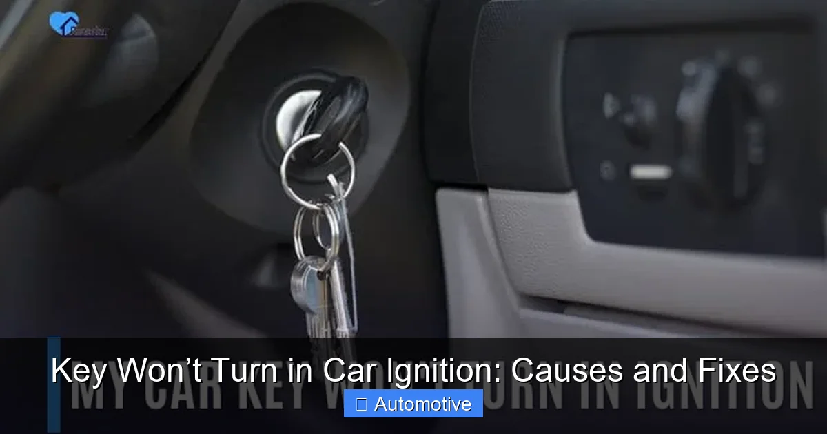 Key Won’t Turn in Car Ignition: Causes and Fixes