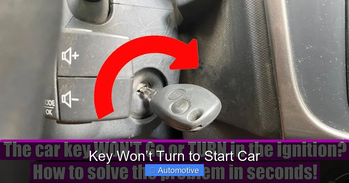 Key Won’t Turn to Start Car