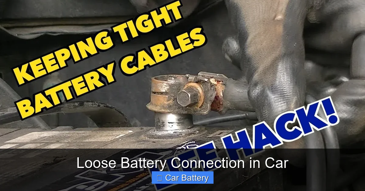 Loose Battery Connection in Car