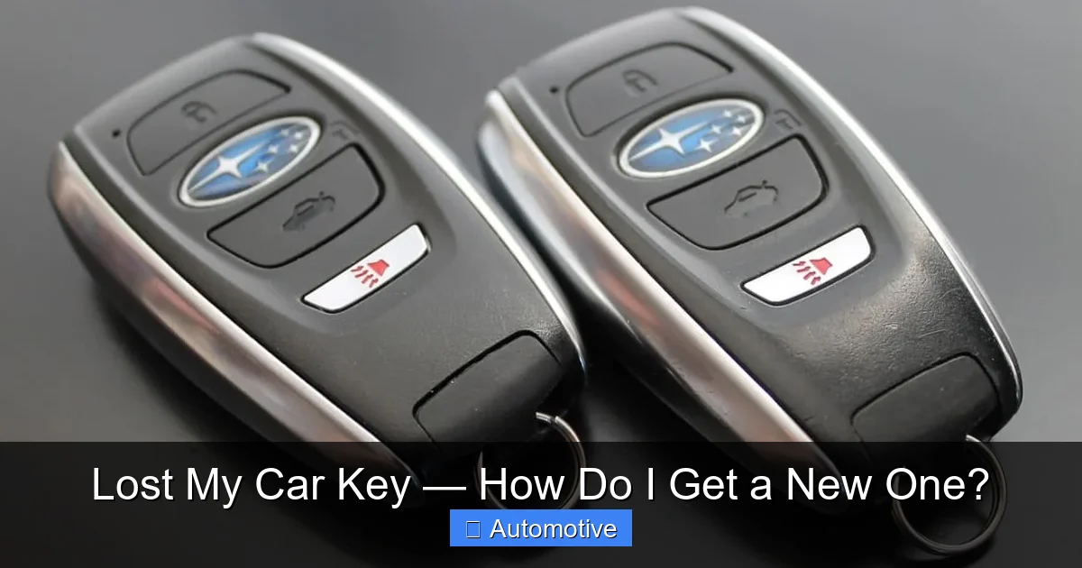 Lost My Car Key — How Do I Get a New One?