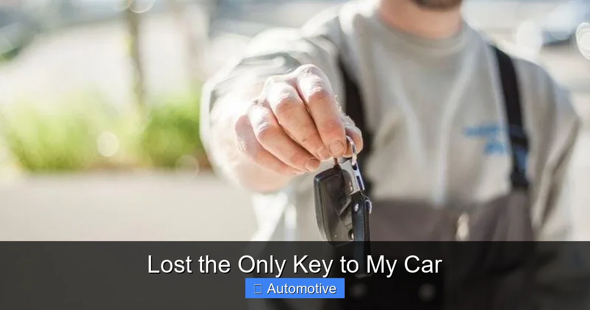Lost the Only Key to My Car