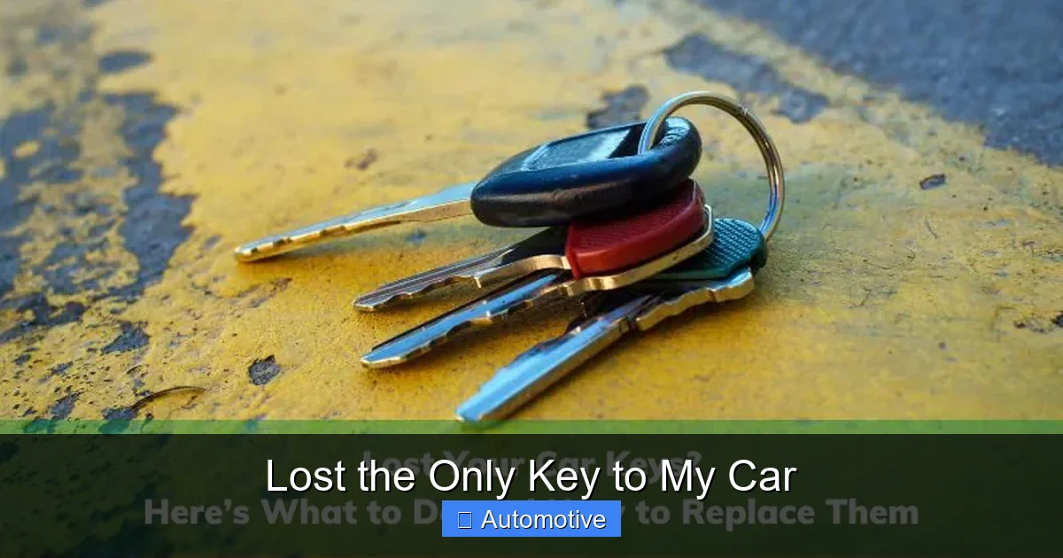 Lost the Only Key to My Car