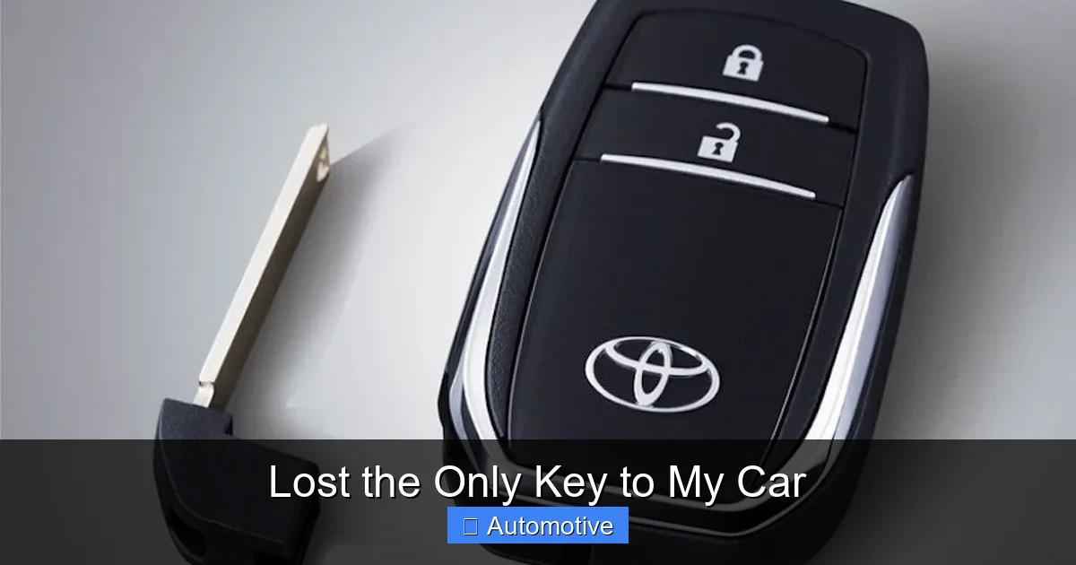 Lost the Only Key to My Car