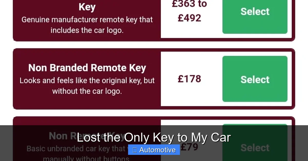 Lost the Only Key to My Car