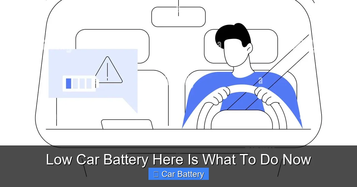 Low Car Battery Here Is What To Do Now