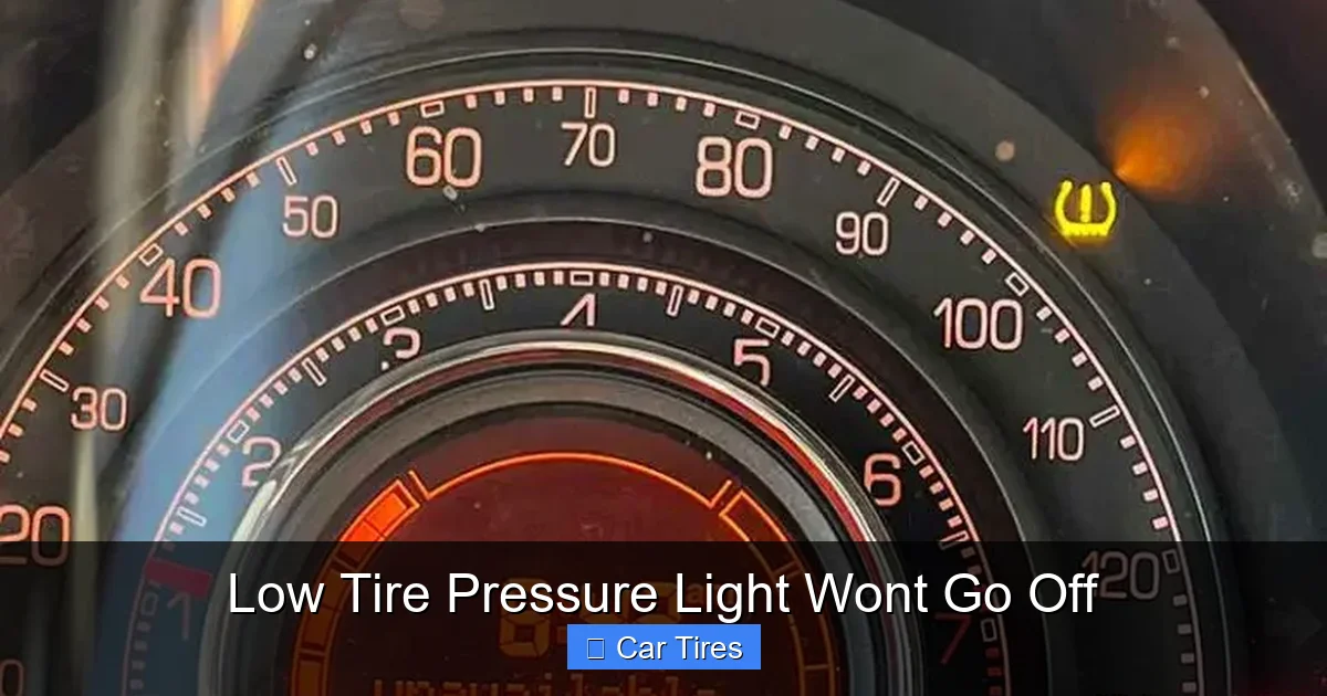 Low Tire Pressure Light Wont Go Off