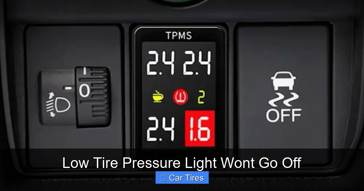 Low Tire Pressure Light Wont Go Off