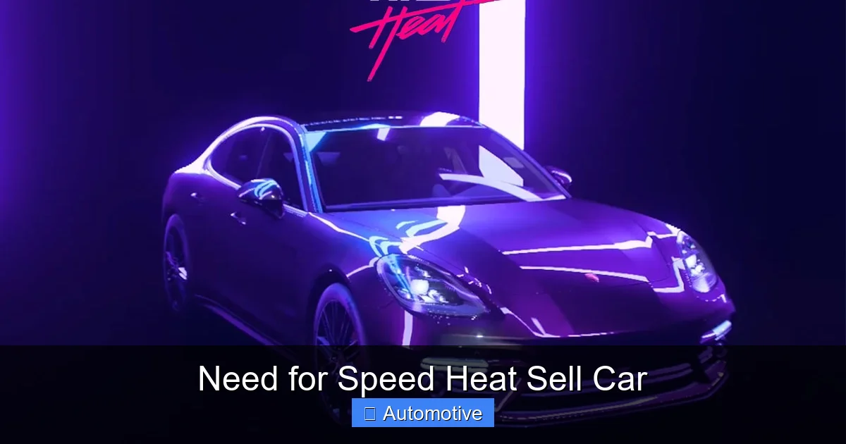 Need for Speed Heat Sell Car