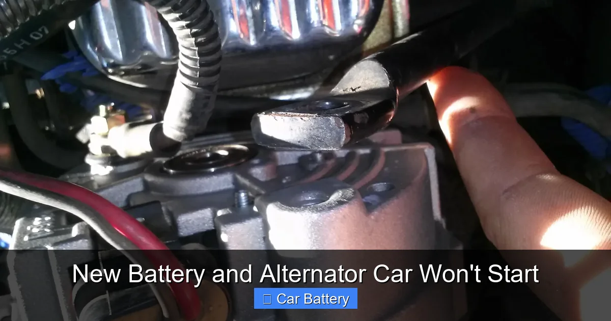 New Battery and Alternator Car Won't Start