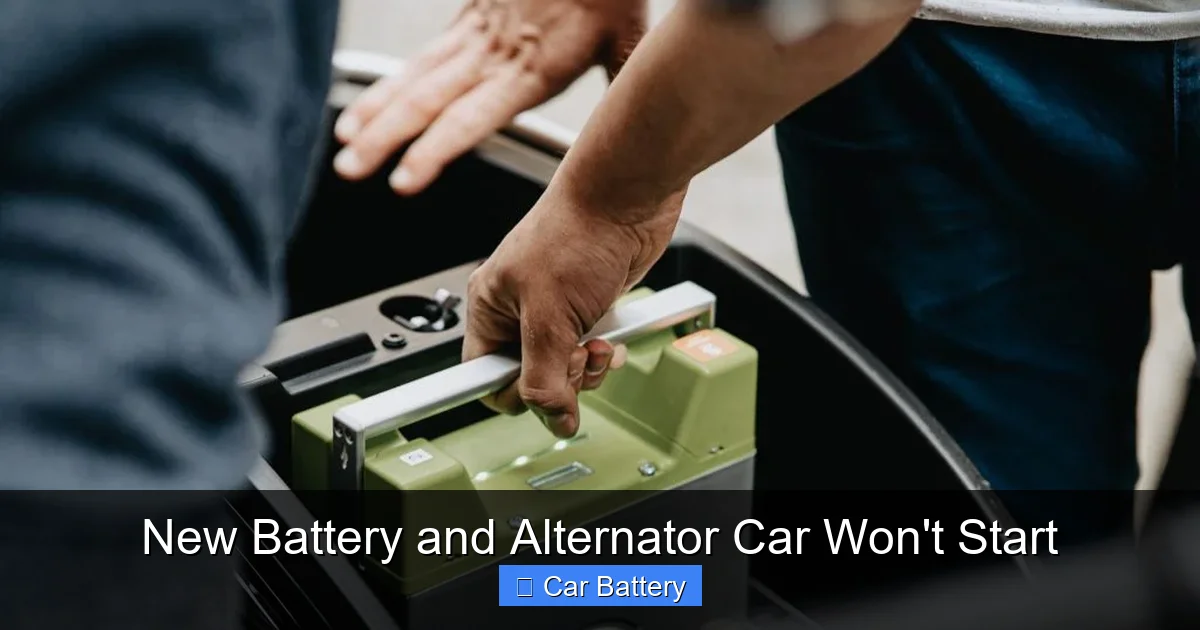 New Battery and Alternator Car Won't Start