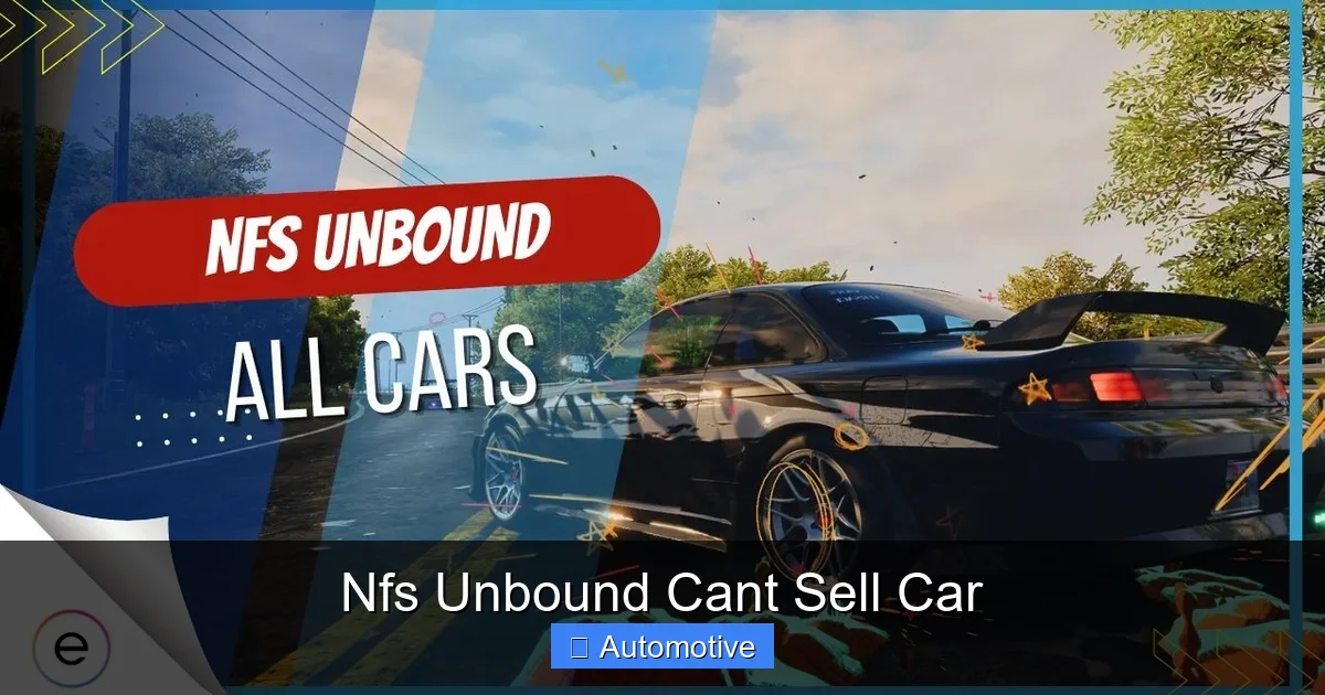 Nfs Unbound Cant Sell Car