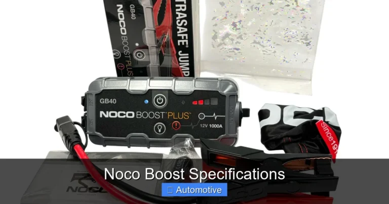 Noco Boost Specifications
