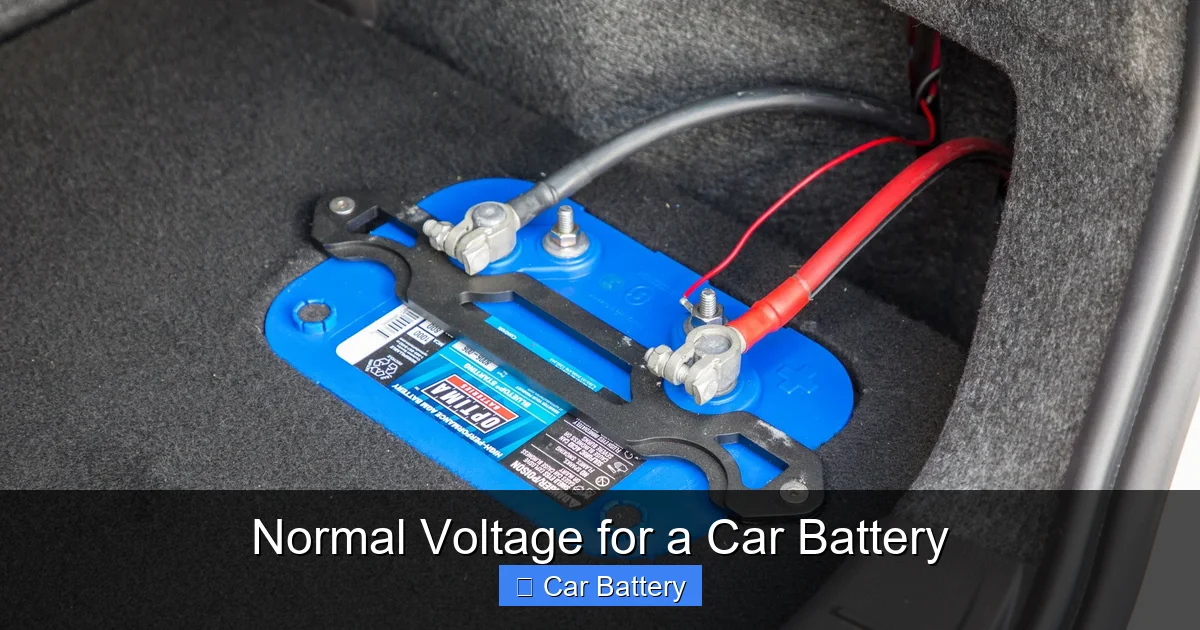 Normal Voltage for a Car Battery