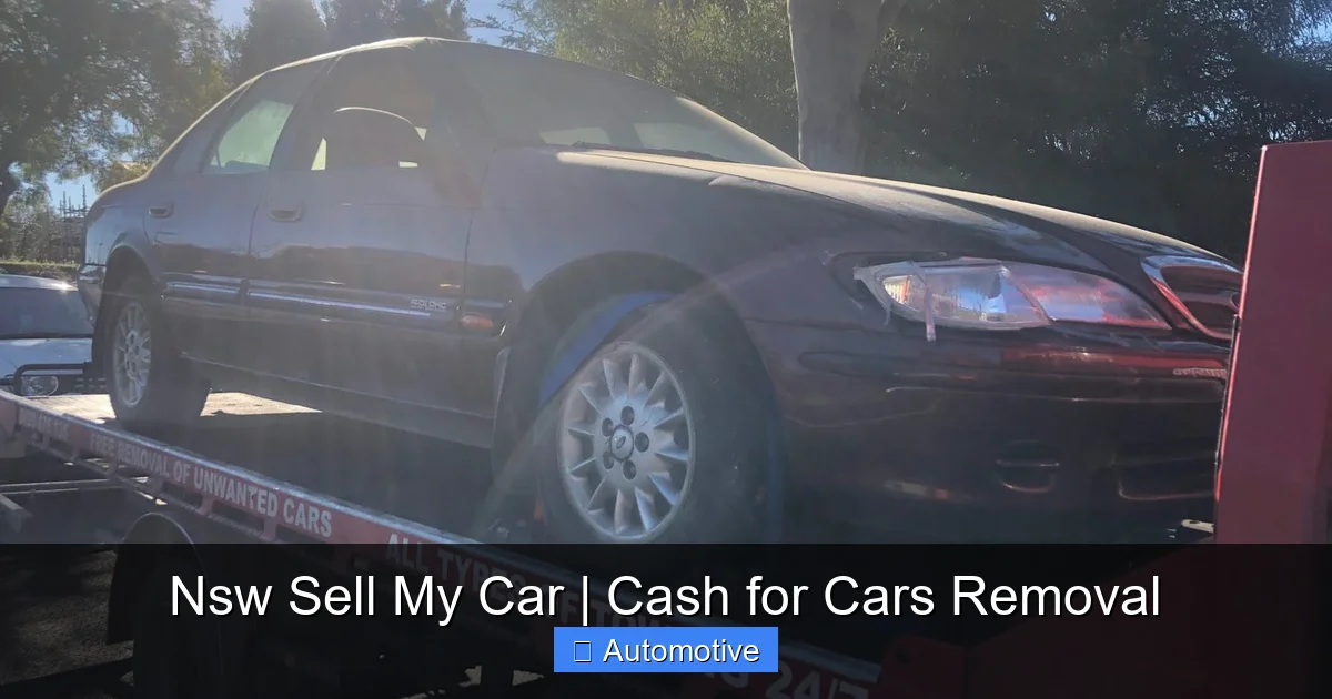 Nsw Sell My Car | Cash for Cars Removal