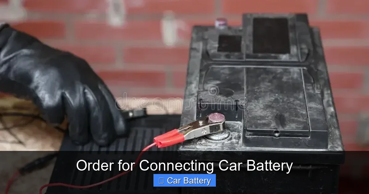 Order for Connecting Car Battery