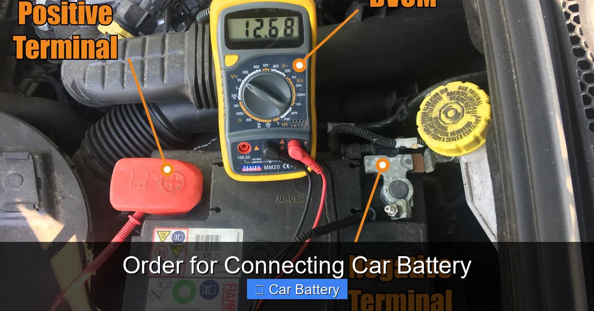 Order for Connecting Car Battery