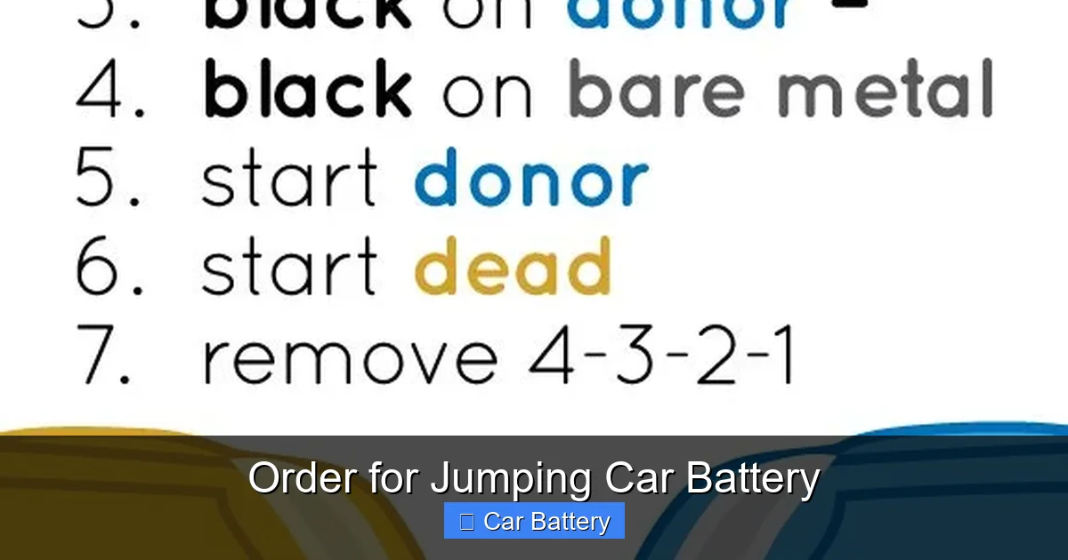 Order for Jumping Car Battery