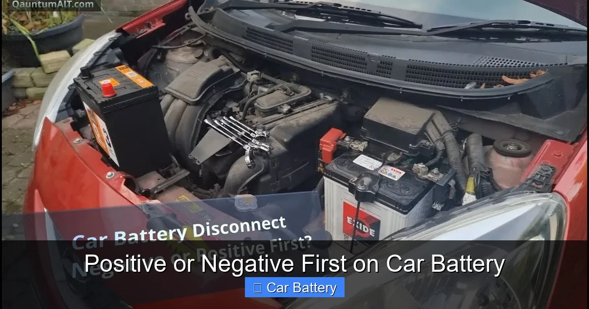 Positive or Negative First on Car Battery