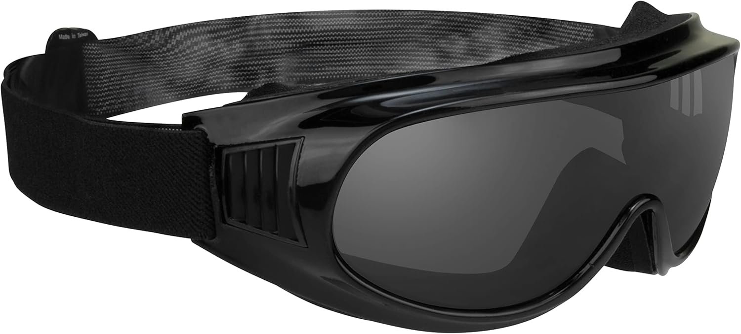 Bikershades Motorcycle Goggles Designed to Fit Over Glasses with Smoke