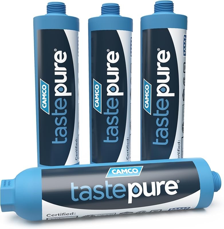 Camco Tastepure Inline RV Water Filter Reduces Bad Taste Odor Chlorine