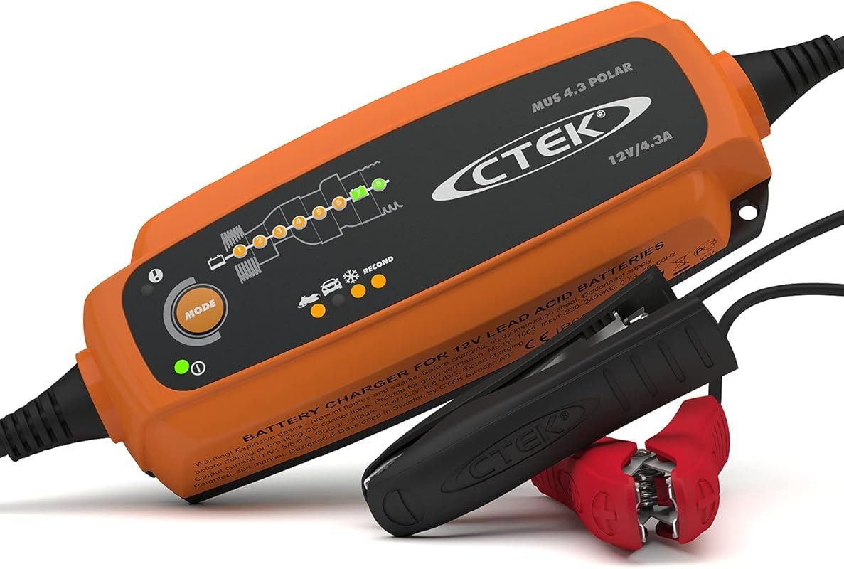 CTEK Polar 12V Fully Automatic 8-Step Charger for Motorcycle Batteries