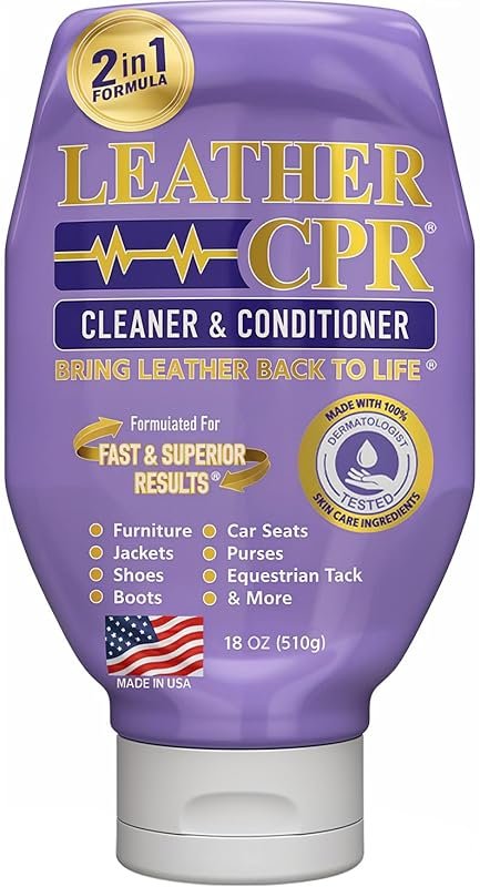 Leather CPR Cleaner and Conditioner to Clean, Condition, Restore, and