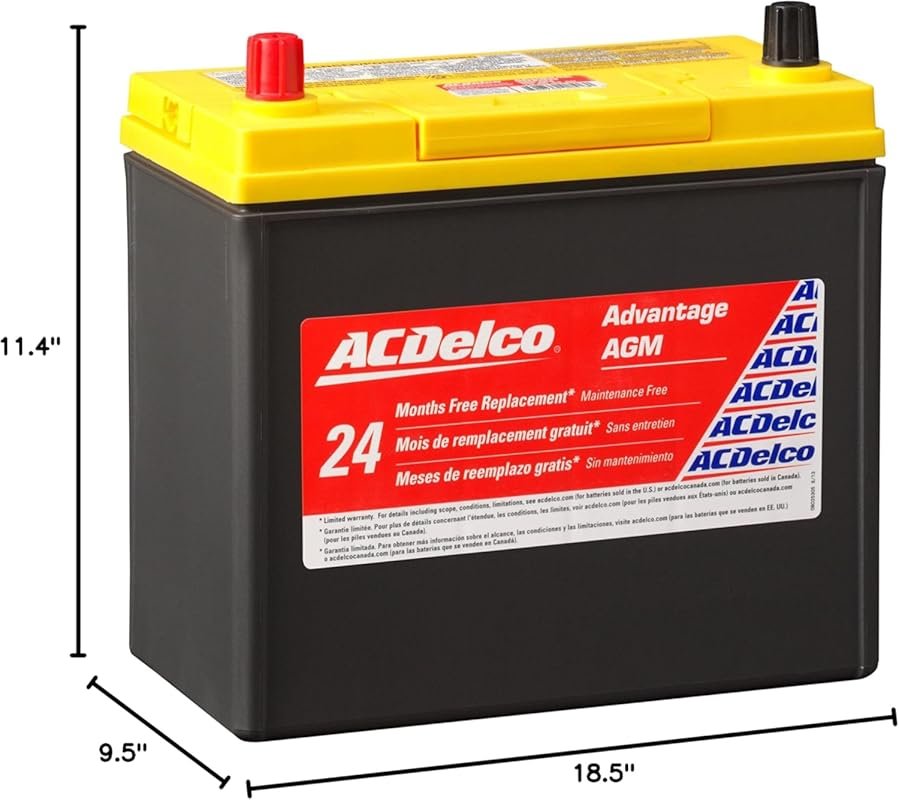 ACDelco Silver B24RAGM  24 Month Warranty Hybrid AGM BCI Group 24 Batt