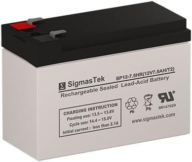 SigmasTek 12 Volt 7 Amp Sealed Lead Acid Battery