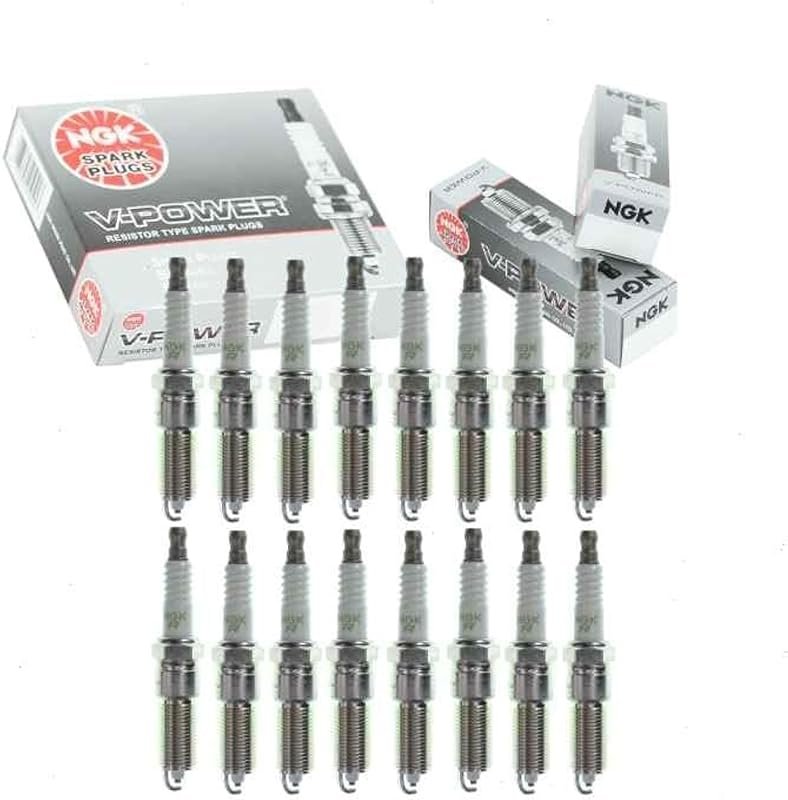 Set of 16 NGK V-Power Spark Plugs for 2003-2008 Dodge Ram 1500 5.7L He