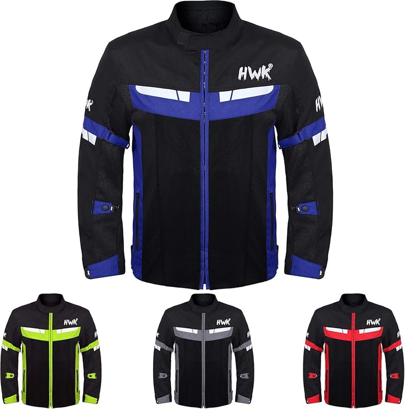 HWK Mesh Motorcycle Jacket Riding Air Motorbike Jacket Biker CE Armore