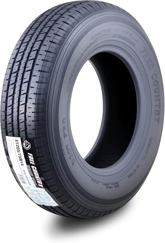FREE COUNTRY Premium Trailer Tire, 8PR Load Range D, with Side Scuff G