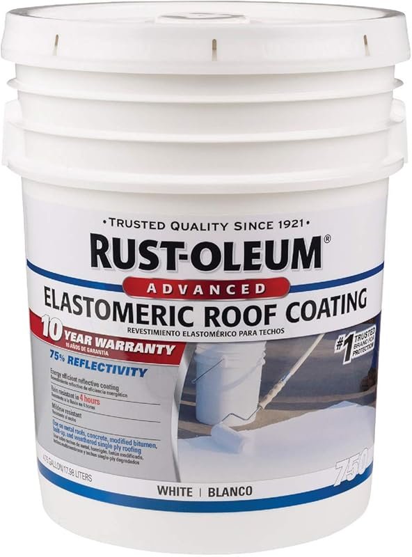Rust-Oleum 710 Elastomeric Roof Coating, 5 Gallon, White