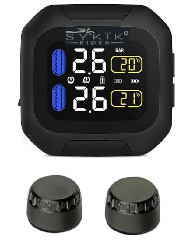 Sykik Rider SRTP300 Wireless Tire Pressure Monitoring System for Motor