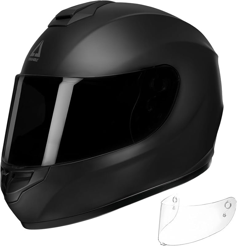 TRIANGLE Full Face Motorcycle Helmet for Men and Women with Tinted and