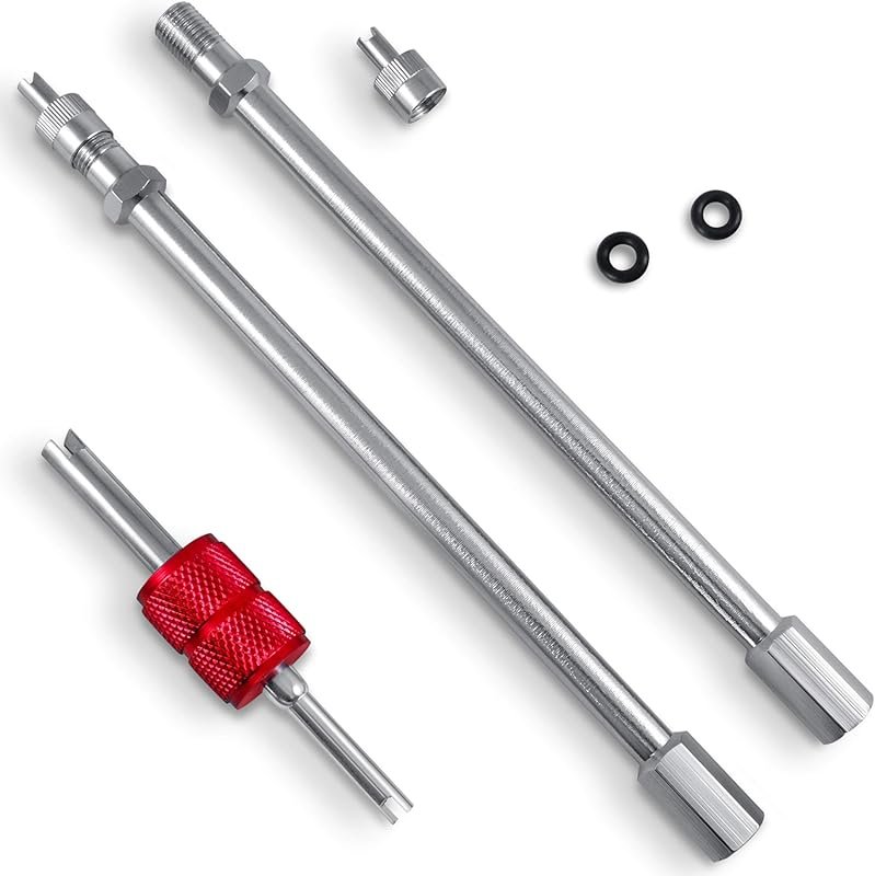 2-Pack 6-Inch Heavy Duty Straight Metal Dually Valve Stem Extenders fo