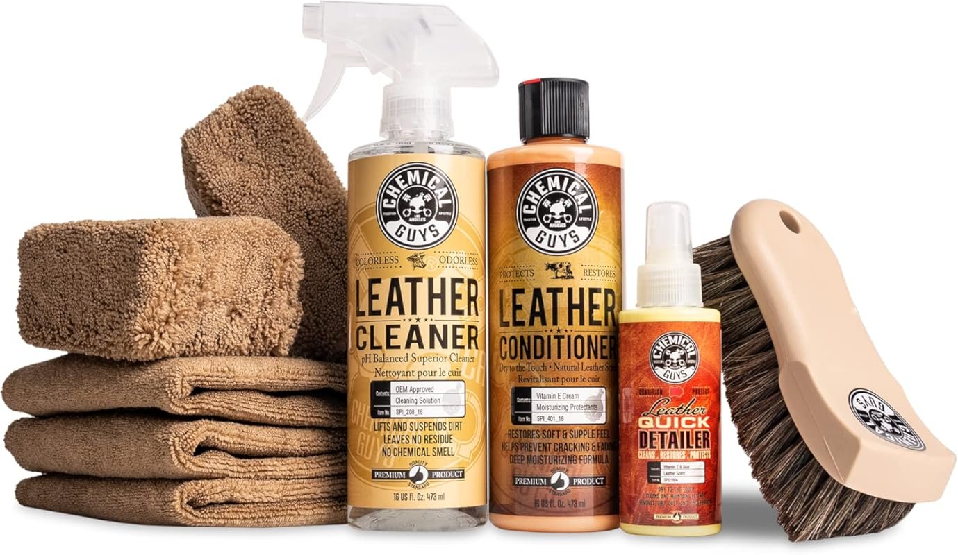 Chemical Guys Leather Care Kit for Natural and Synthetic Leather in Ca