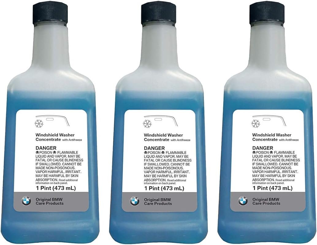 BMW windshield washer concentrate in a 3-pack ensures you have ample s