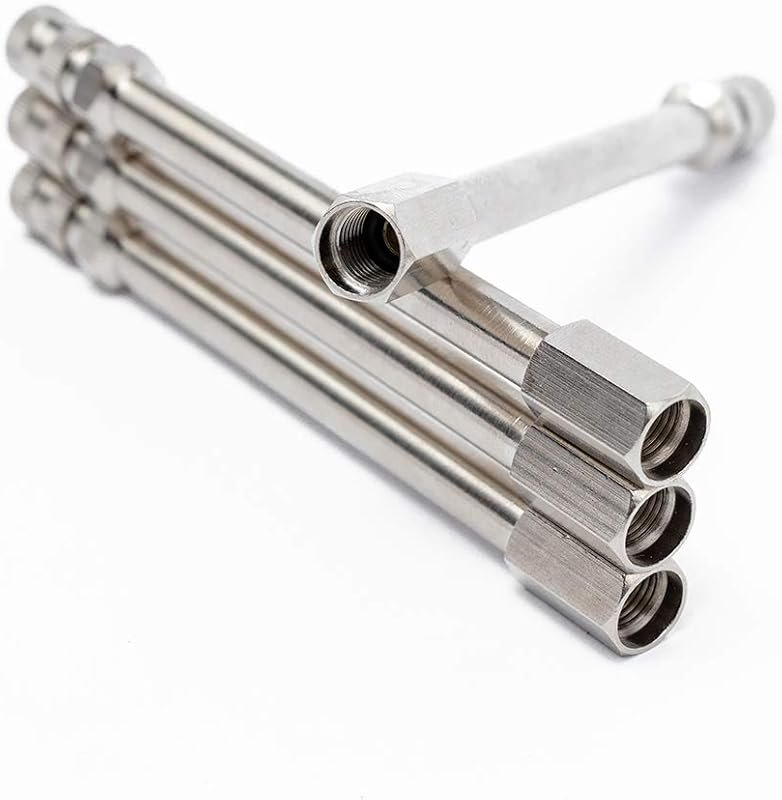 4-Pack 4-Inch Chrome Wheel Valve Stem Extenders for Pickup Trucks and