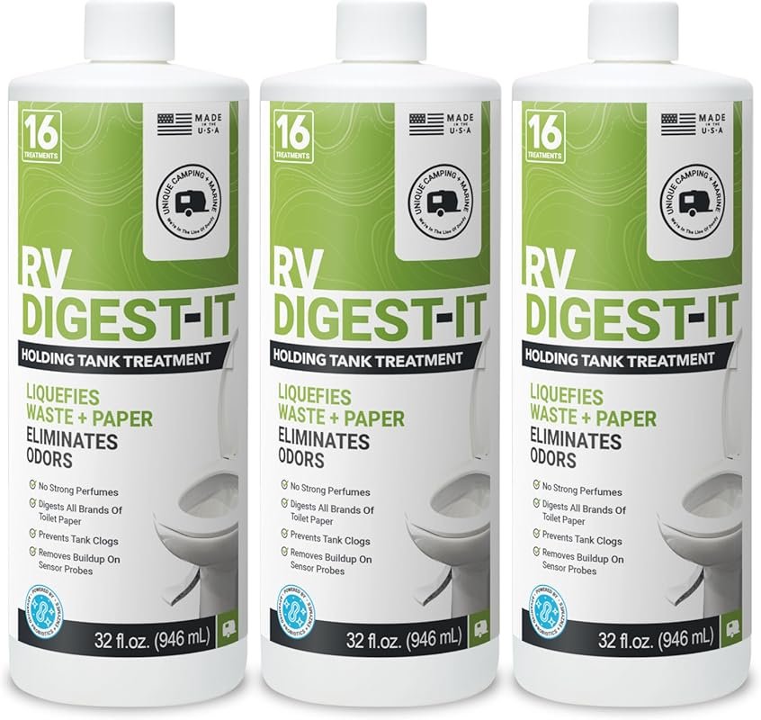 Unique RV Digest-It RV Toilet Treatment: Liquifies Waste, Eliminates O