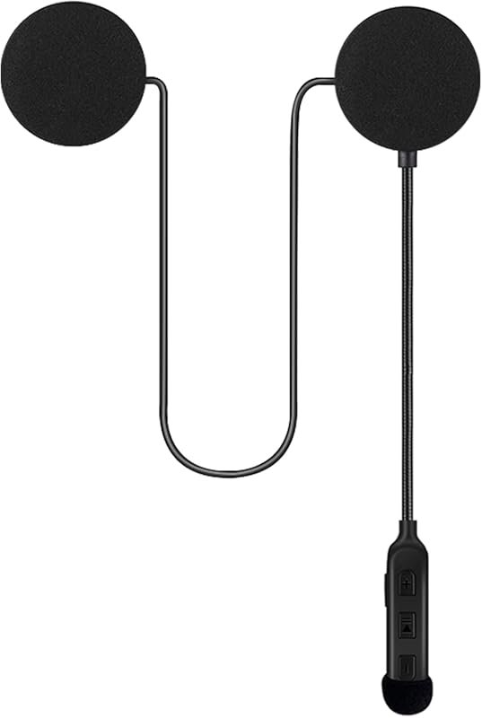 Motorcycle Helmet Bluetooth Headset with Waterproof Speakers and 60-Ho