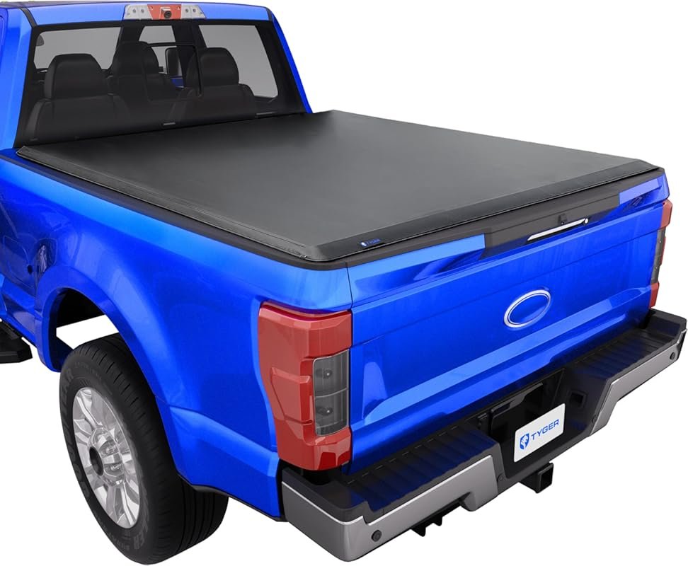 Tyger Auto T1 Soft Roll-Up Tonneau Cover for 2022 Ford F-350 Super Dut