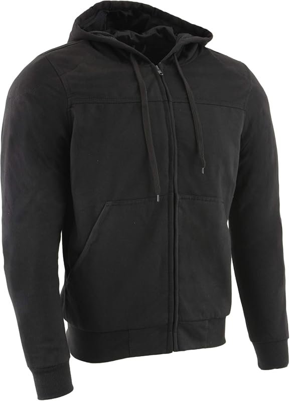 Milwaukee Leather Men's CE Approved Armored Riding Hoodie with Aramid