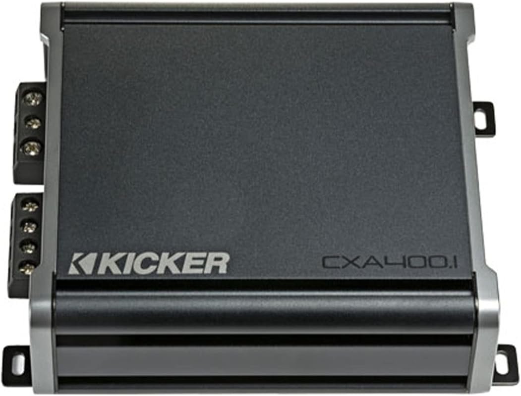 Kicker 46CXA4001 400-Watt Mono Class D Subwoofer Amplifier for Car Aud