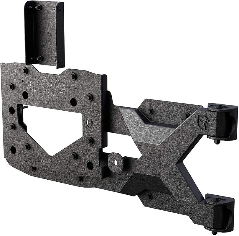 Tyger Auto Textured Black Tire Carrier Kit for Jeep Wrangler JK (2007-