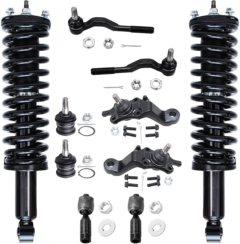 10-Piece Front Suspension Kit with Struts Ball Joints and Tie Rods for