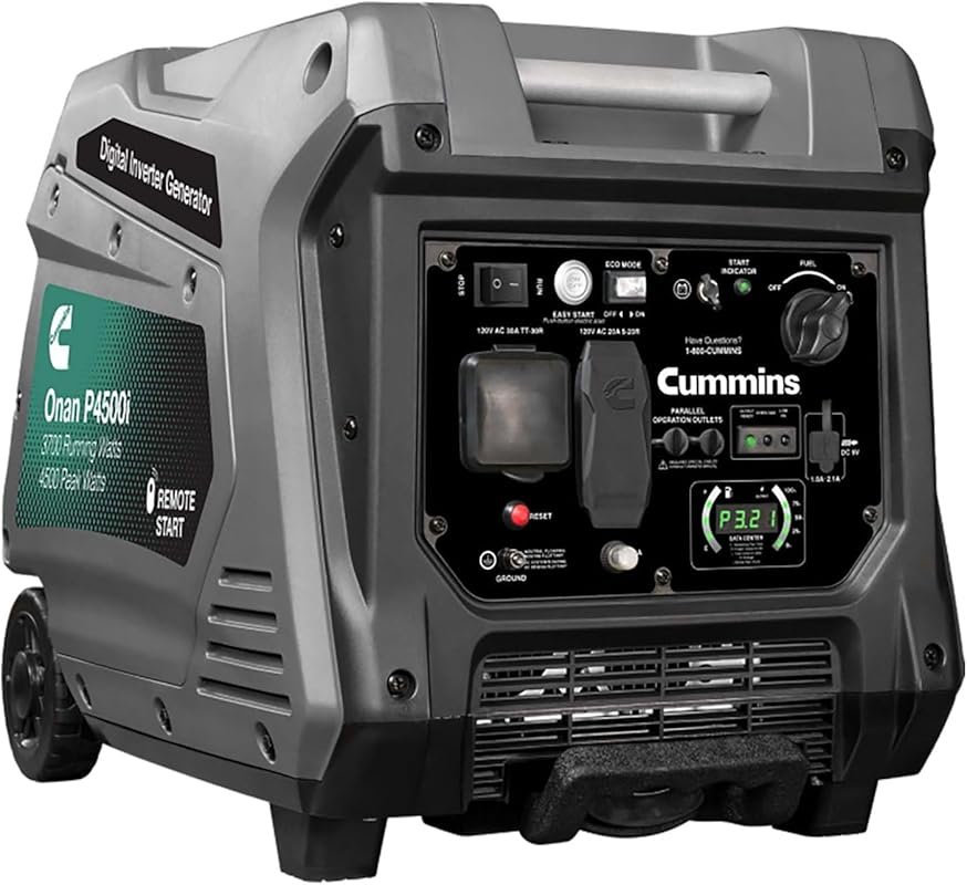 Cummins Onan P4500i Portable Inverter Generator with Remote Start for 
